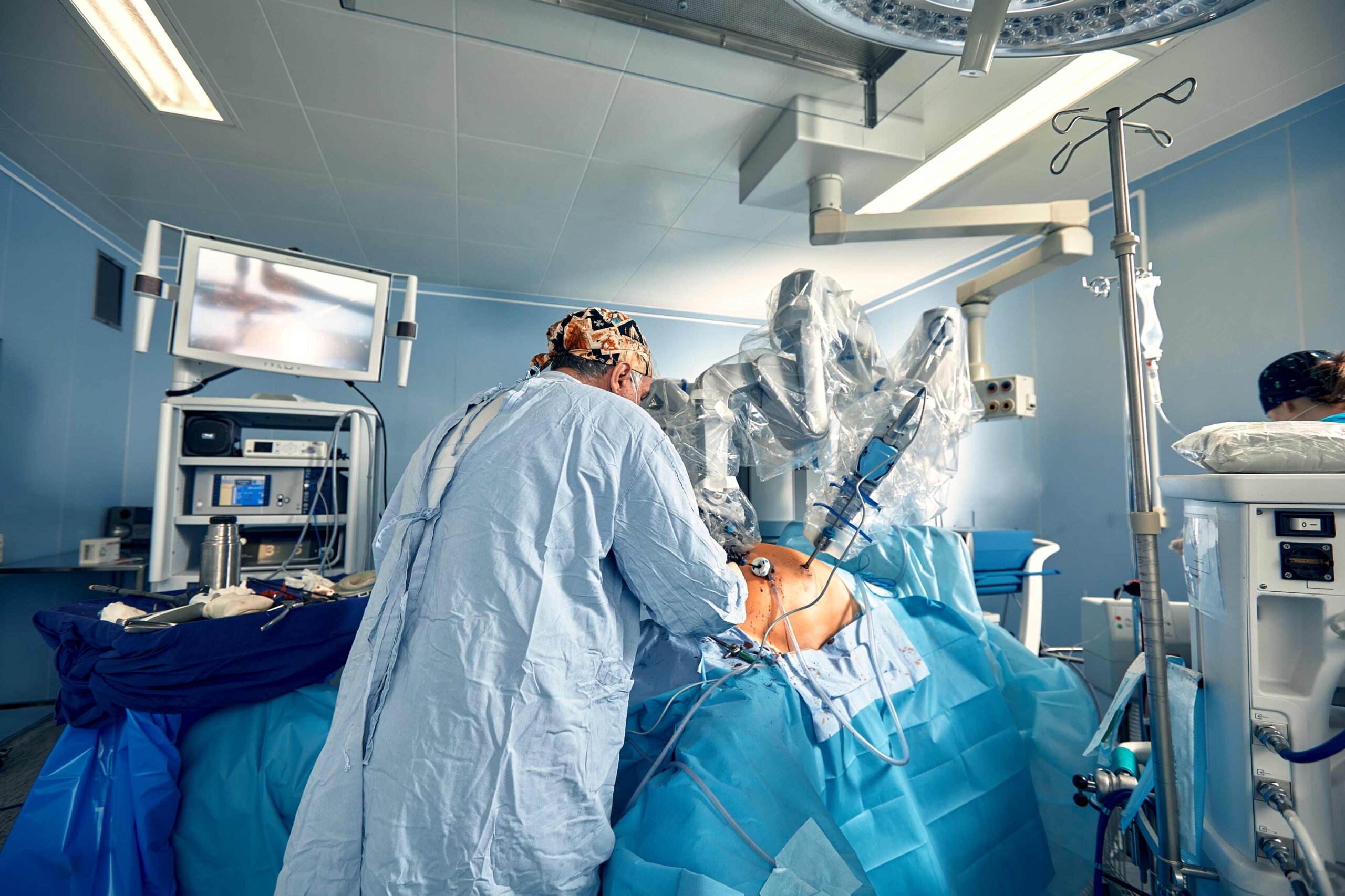 Embracing Robotics in Orthopaedic Surgery Surgeons operate with a minimally invasive robotic system.