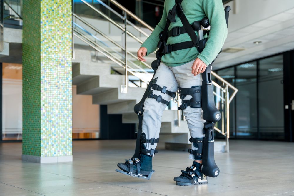 mechanical exoskeleton disabled person walking