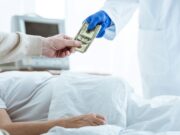 Reimbursement Cuts vs Care: How Far Can You Stretch Before Quality Bends? partial view of sick patient and senior man giving bribe