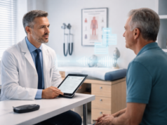 Quick Take: Are AI Scribes Ready for Orthopaedic Clinics? orthopaedic surgeon and patient consulation